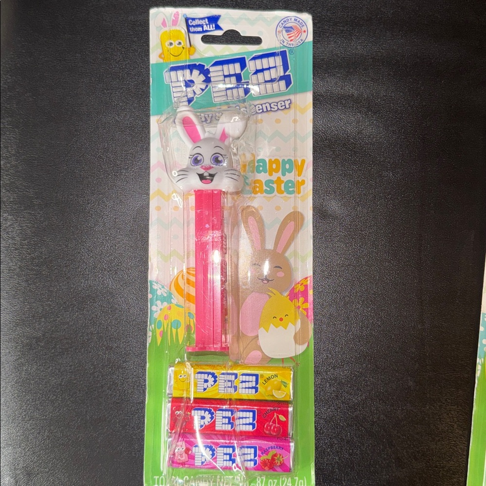 PEZ Happy Easter Bunny Candy Dispenser Bundle - Pink, White & Yellow, NEW - Picture 2 of 4
